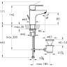 Смеситель VITRA WIN S для раковины с донным клапаном A42594EXP